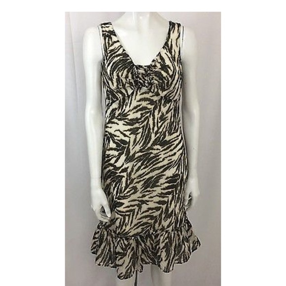 Talbots Animal Print Cotton Shift Dress Size 8 - Picture 1 of 5